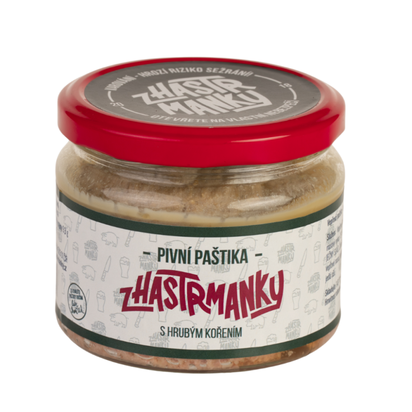Pivní paštika - 220 g - Koření: S hrubým kořením